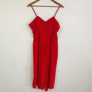 MIGUELINA red silk Flowy midi dress